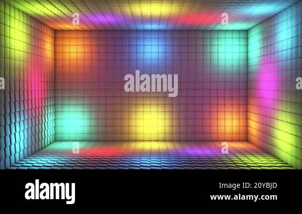 Broadcast Pulsating Hi-Tech Illuminated Cubes Room Stage, Multi Color ...