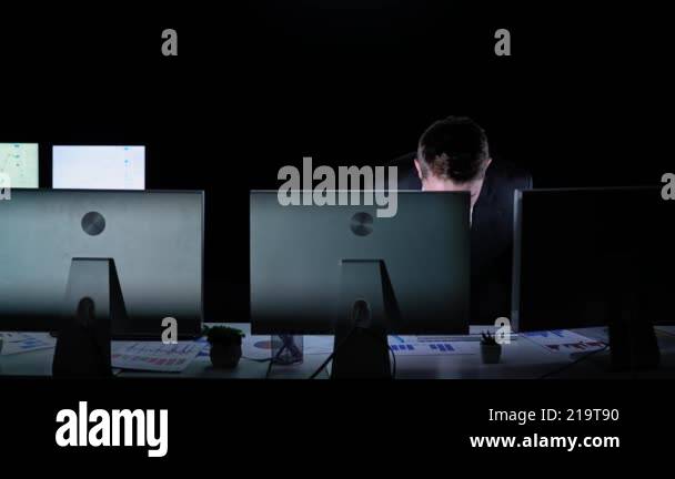 Ceo leader and team working in office. Men and women leaders team work ...