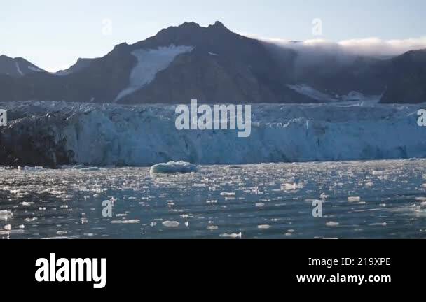 14th of July Glacier, Svalbard, Norway. Ice Cap and Glacial Water on ...