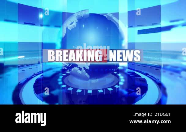 Breaking News Intro Template Animation Moving Stock Video Footage Alamy
