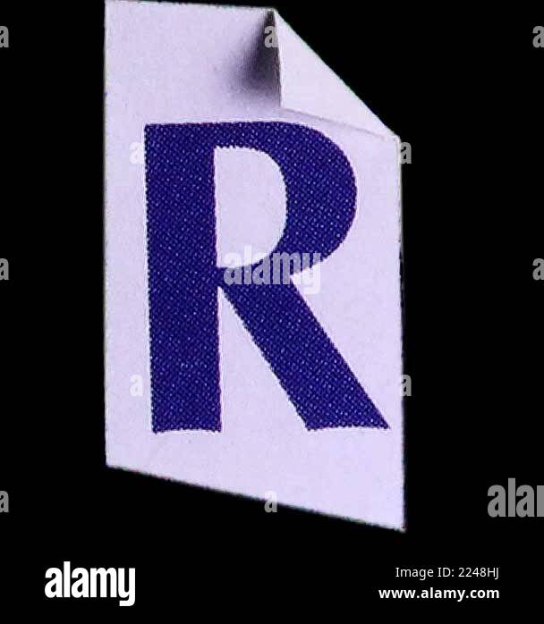 alphabet letter r, fabric texture Stock Video Footage - Alamy