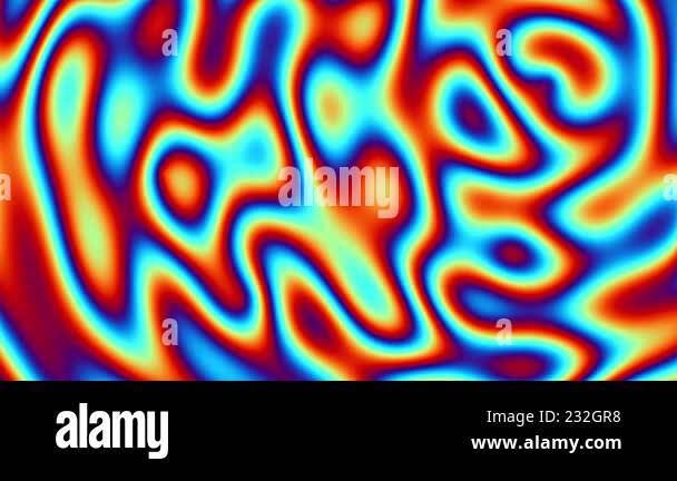 Retro futuristic plasma distortion liquid gradient color changing wave ...