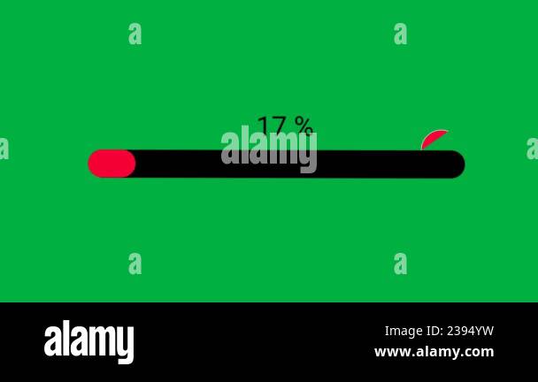 Heart 0-100% Green screen Loading bar downloading bar loading screen ...