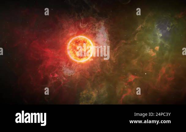 Sun with solar flares in deep space Stock Video Footage - Alamy