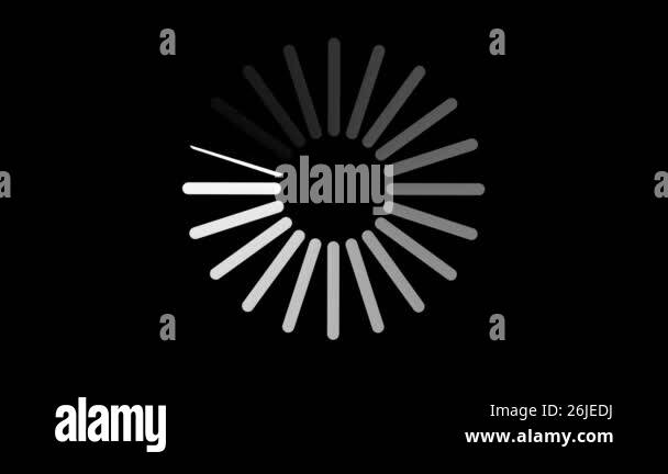 Loading Circle Video with Glow. Loading Animation on Transparent ...