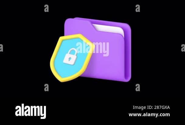 Document information protection file folder shield lock banner copy ...