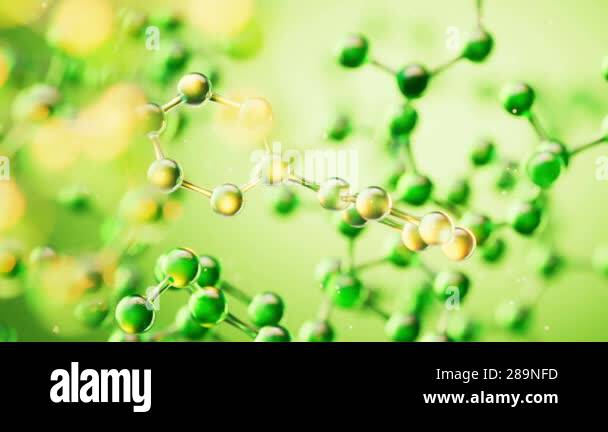 Transparent green molecules background, 3d rendering Stock Video ...