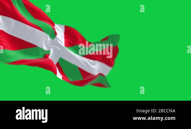 The Basque Country flag waving. Autonomous community in northern Spain ...