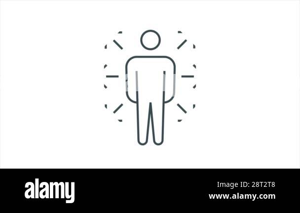 Animated Stroke Business Icon and Isolated on White Background Stock ...