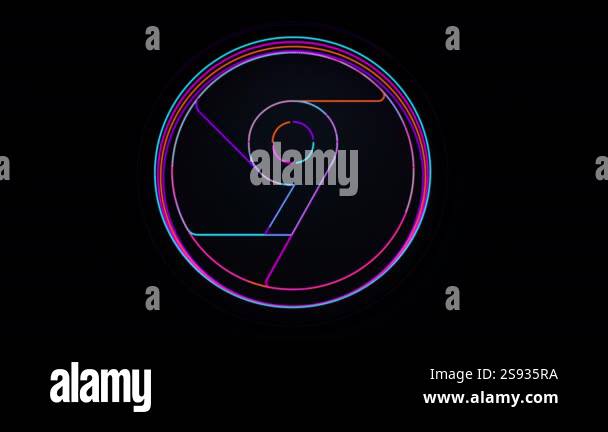 Countdown from number 10 to number 1. Four lines of cyan, magenta ...