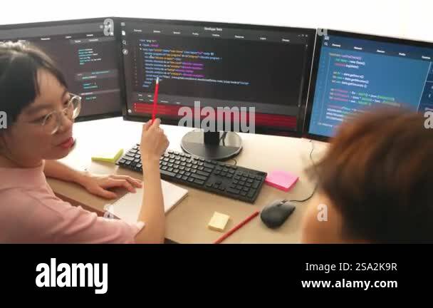 Back end software developer engineer for computer programming working ...