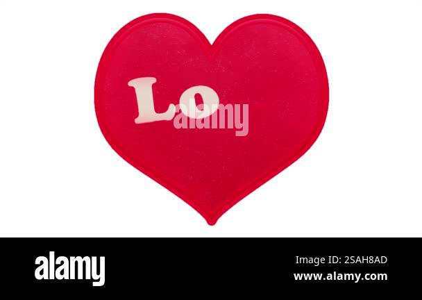 Love drawing motif with love text showing up and beating heart shape 2d ...