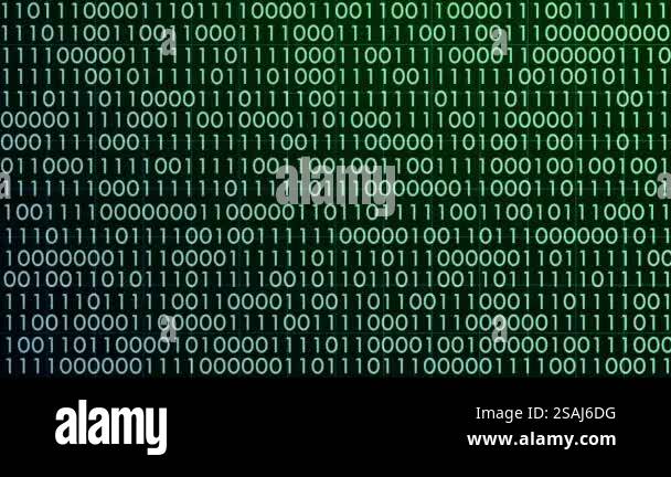 Binary code animated background green Stock Video Footage - Alamy