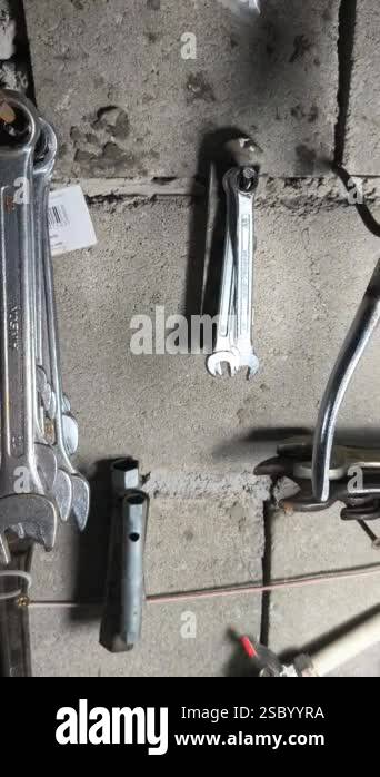 old wrenches. Socket sleeve heads, tools for loosening and tightening ...