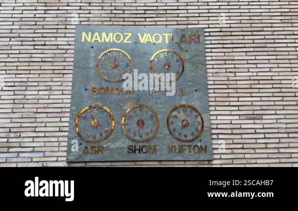 Tashkent, Uzbekistan - 26 January, 2025: Display board features six