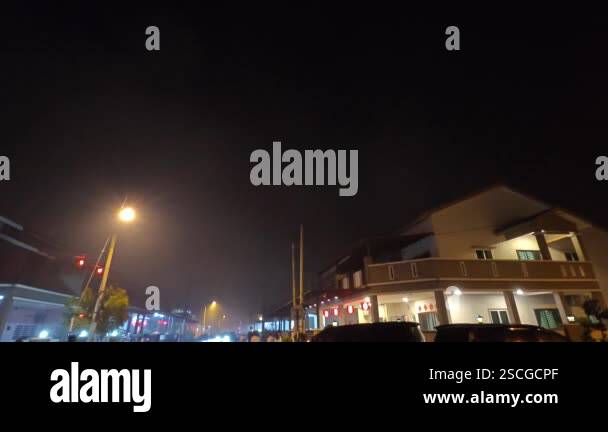Time lapse outdoor night scene of Asian chinese people playing