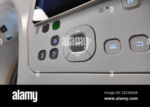 The image showcases a detailed view of the advanced control panel of a ...