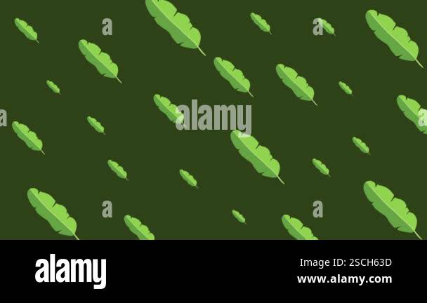 Animated tropical leaves seamless pattern in a seamless loop Stock ...