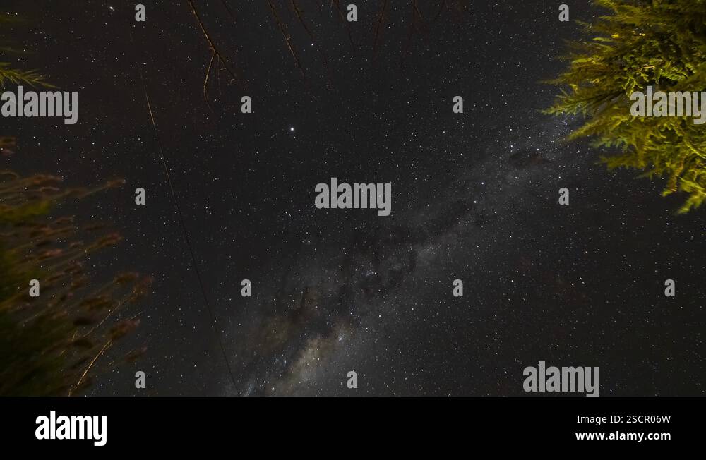 Time Lapse - Milky way galactic core moving above night sky Stock Video ...