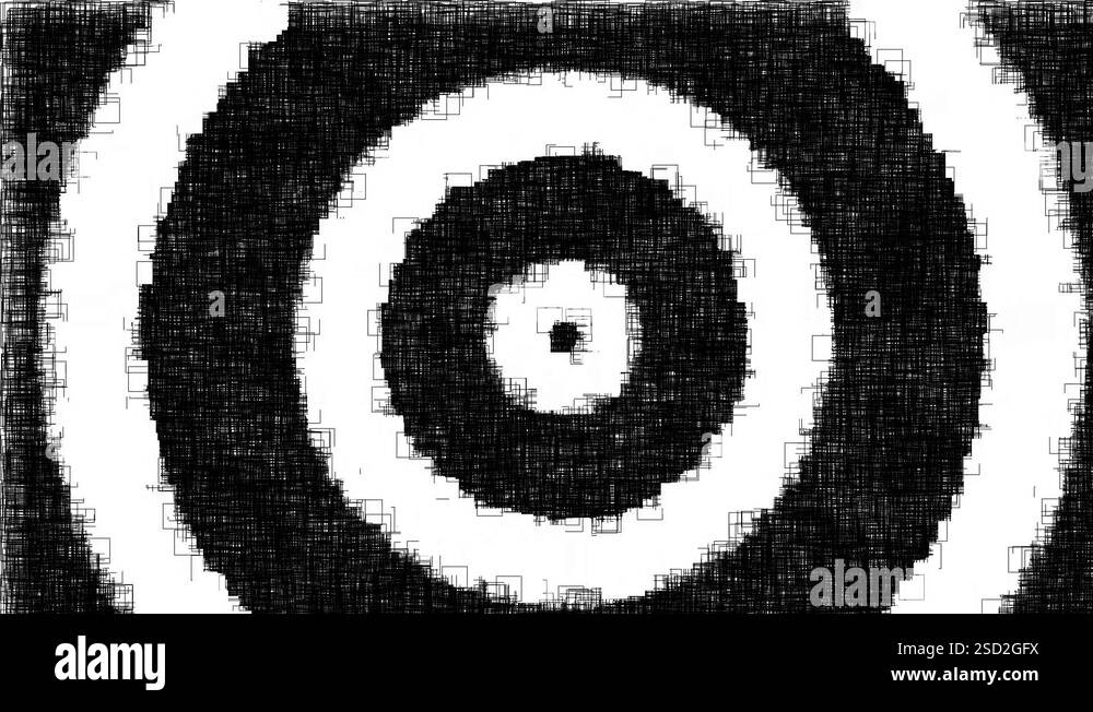 Rough Endless Looping Animation of Concentric Circular Rings Formed ...