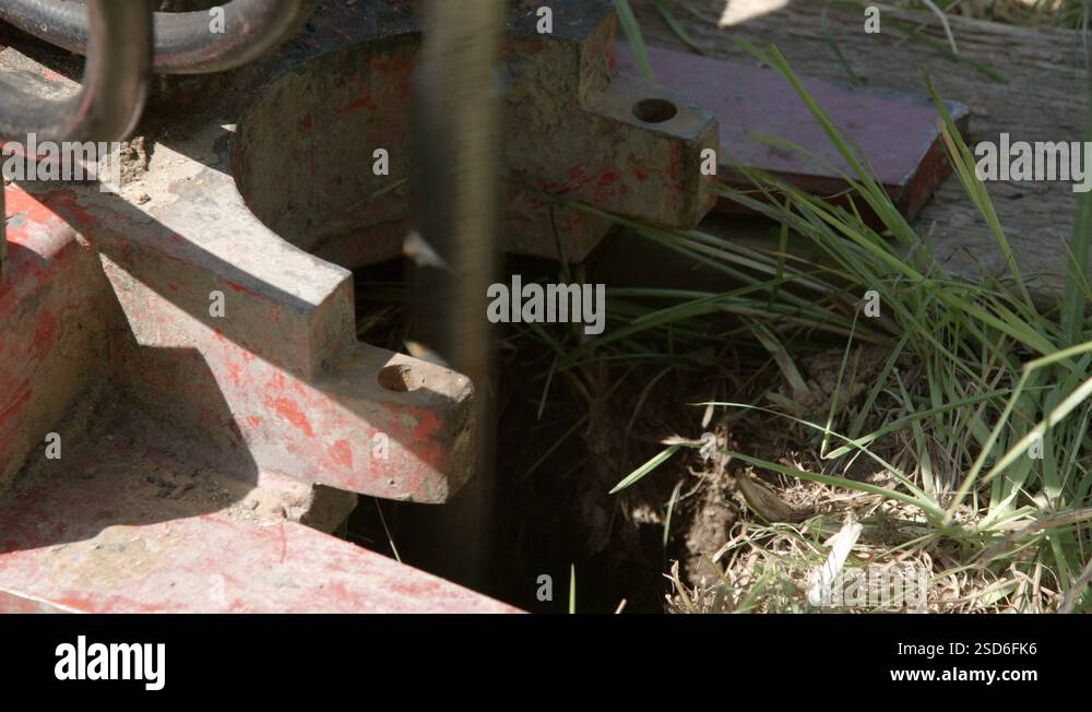 Core sample drilling for geological survey and analysis Stock Video ...