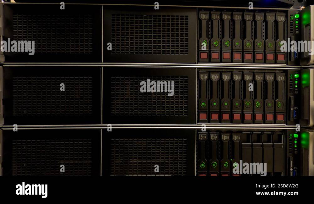 Indication showing the operation of hardware in the server Cabinet ...
