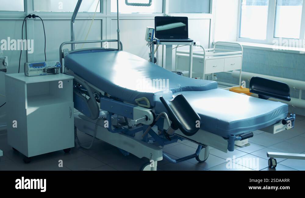 An empty labour bed inside of a hospital ward Stock Video Footage - Alamy