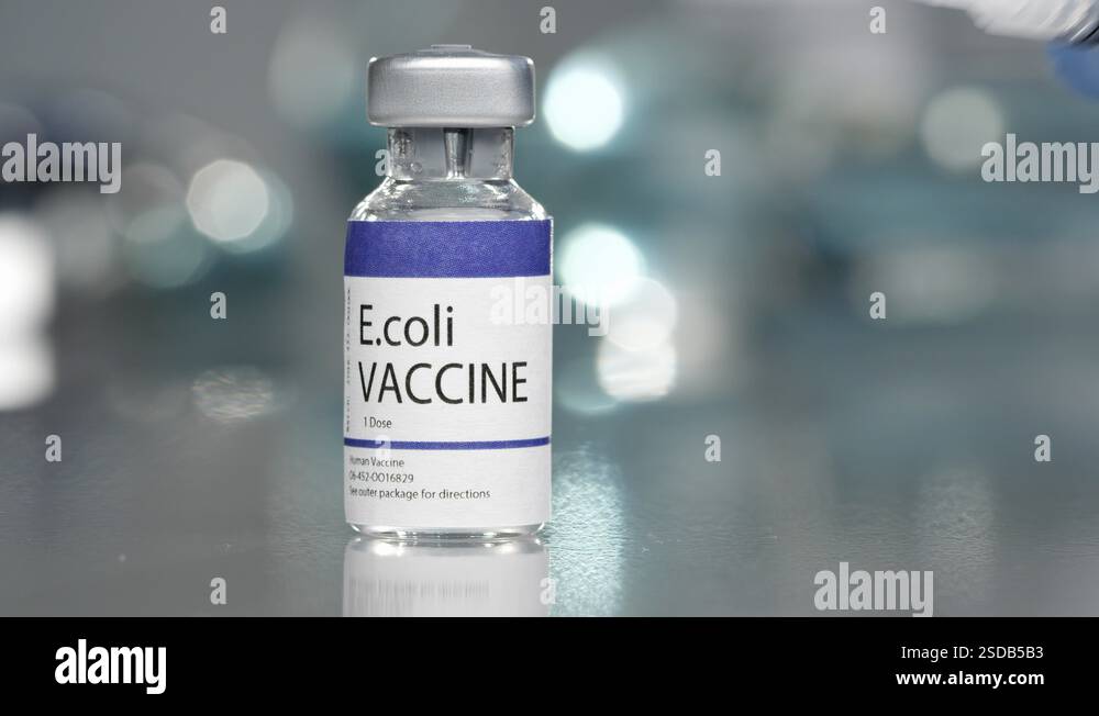 E.coli vaccine vial in medial lab with syringe Stock Video Footage - Alamy