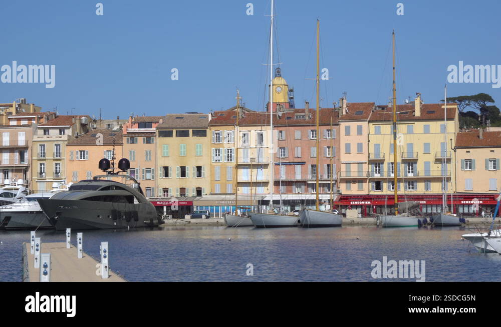 St Var Village of St.Tropez, Var Department Stock Video Footage - Alamy