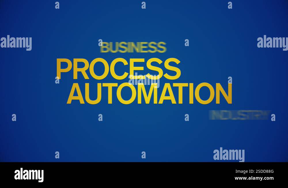 4k Process Automation Animated Word Cloud,Text Design Animation ...