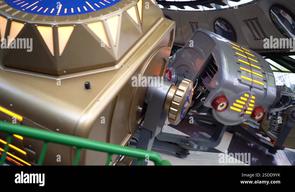 Rotating spinning ride inside colorful time capsule at Tivoli Gardens ...