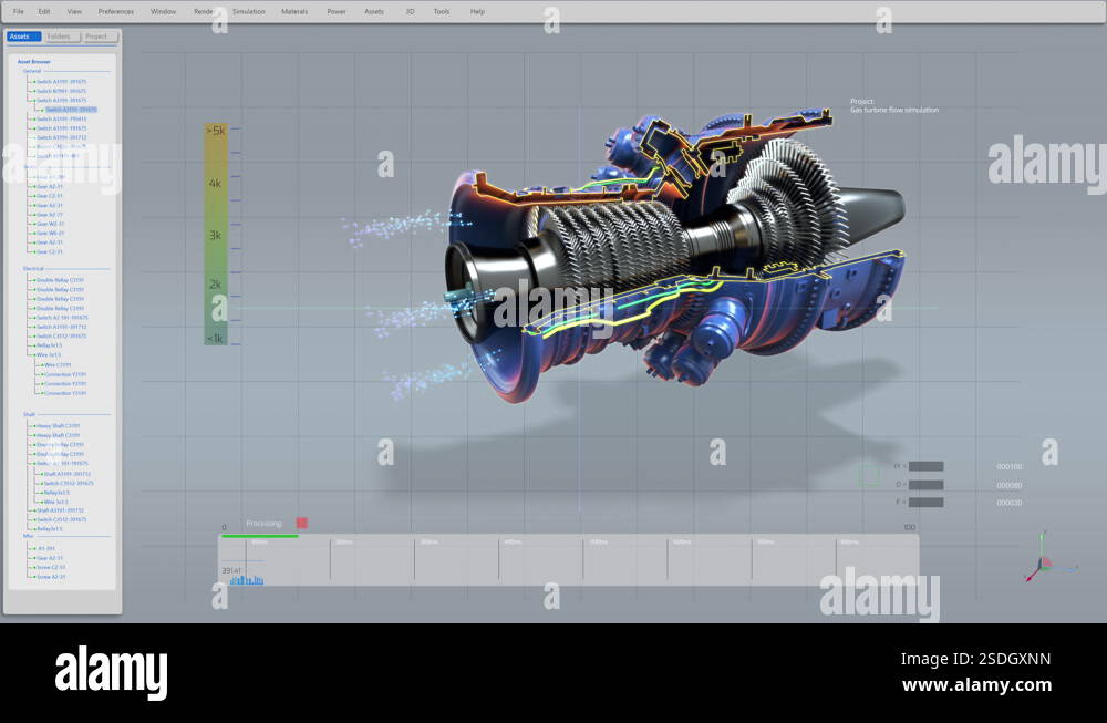 CAD Software 3D Engine Design in Progress Stock Video Footage - Alamy