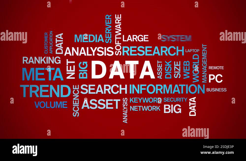 4k DATA Animated Tag Word Cloud,Text Design big data Animation ...