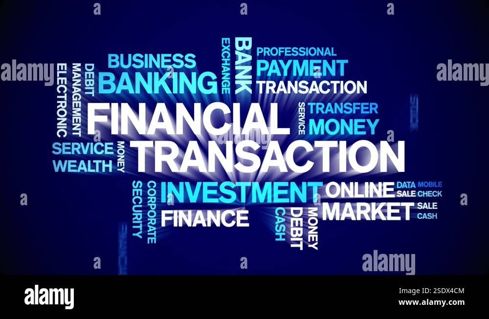 4k Financial Transaction Animated Tag Word Cloud,Text Animation ...
