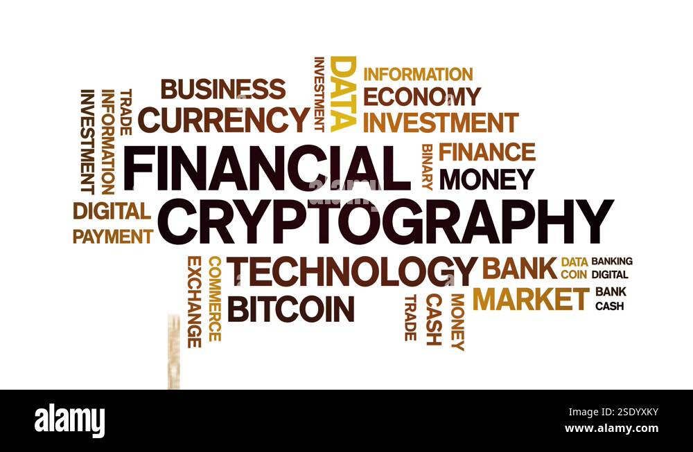 4k Financial Cryptography Animated Tag Word Cloud,Text Animation ...