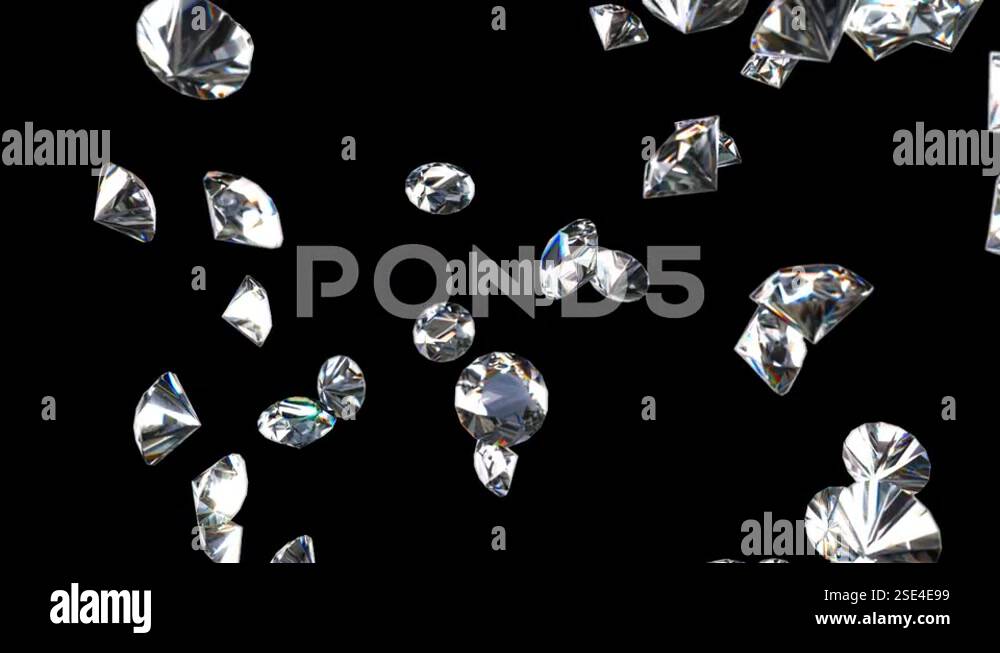 Shining diamonds looping 3D animation. RGB plus Alpha, transparent ...