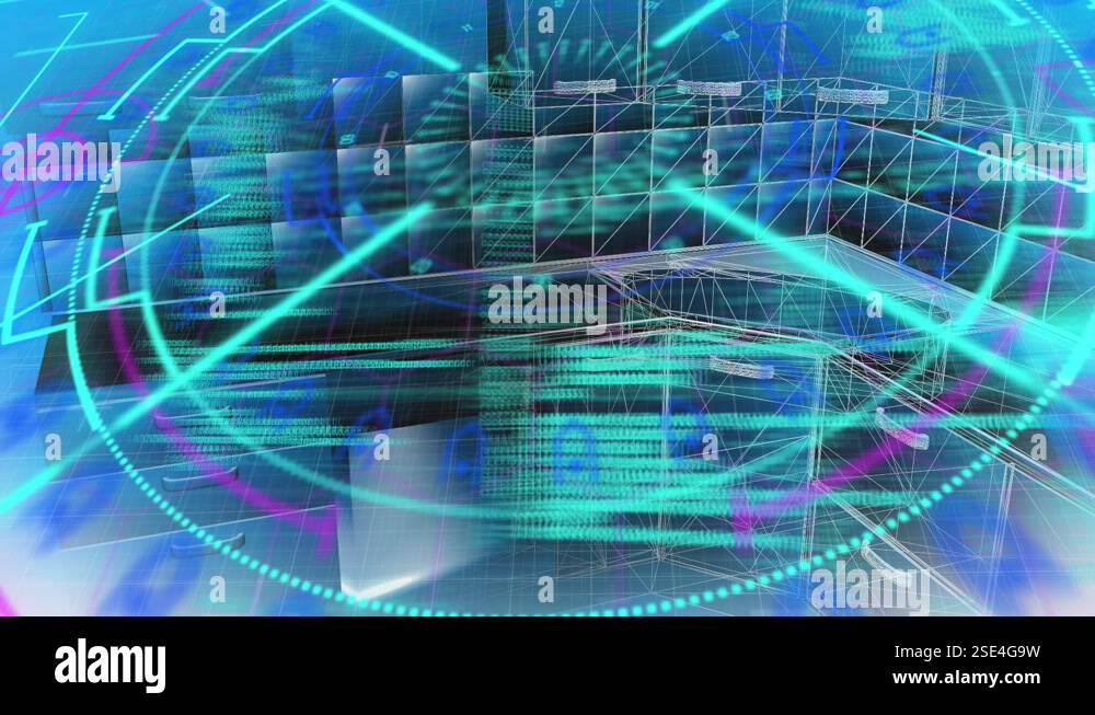 Display With Inoformation Animation of interface with information displays with architectural ...