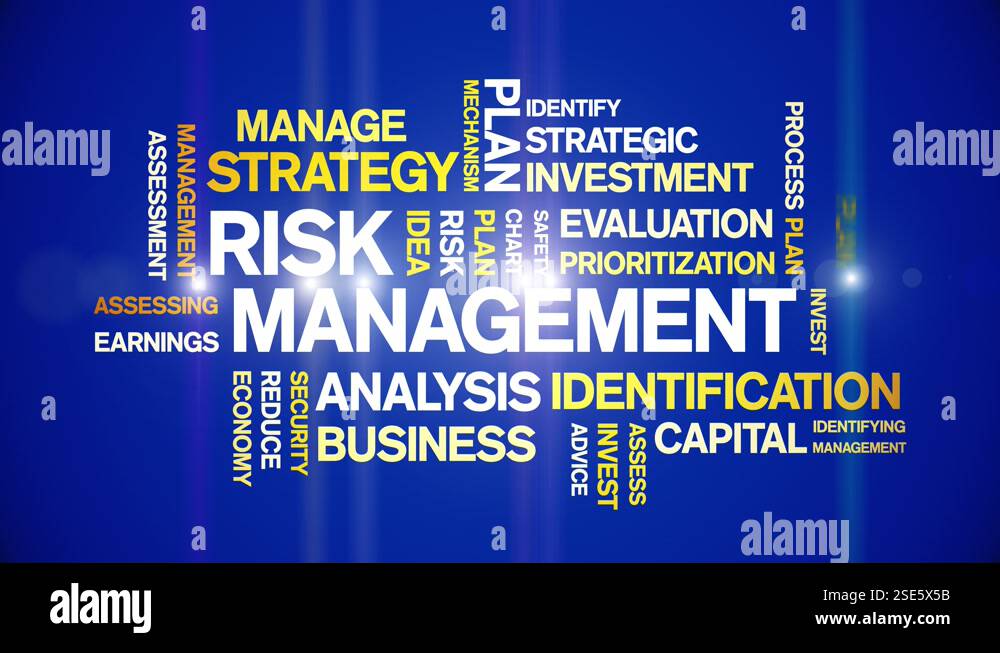 4k Risk Management Animated Tag Word Cloud,Text Design Animation ...