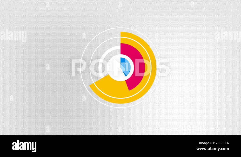 colorful loading circle icon animation, isolated on a black background ...
