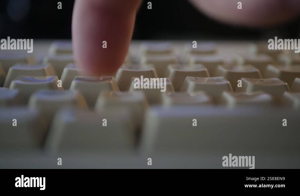 Closeup Shooting with Programer's Hand Using Computer Keypad ...