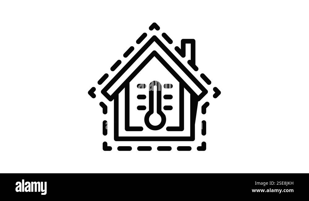 Control home temperature icon animation Stock Video Footage - Alamy