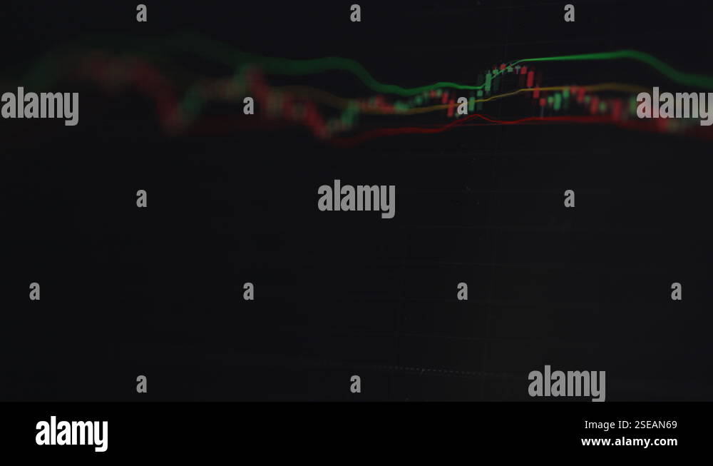 Stock market. Stock chart goes up and down Zoom in to see details Stock