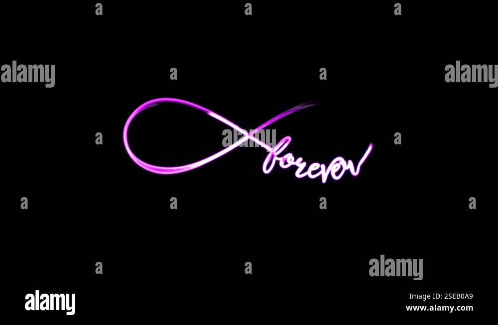 Animated infinity symbol with a glow. Abstract Neon Glowing Infinity ...