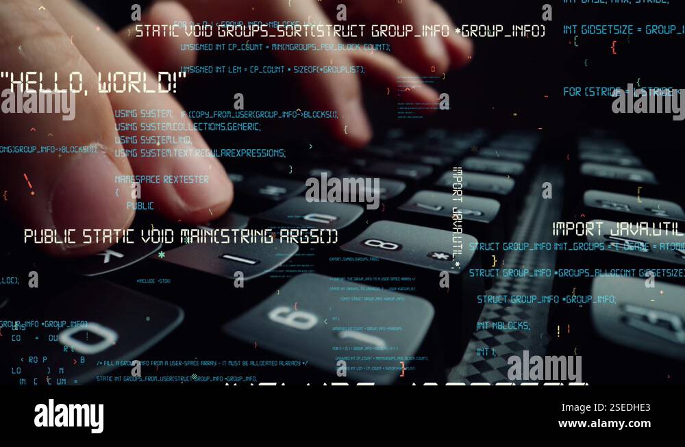 Creative visual of computer programming coding and software development ...