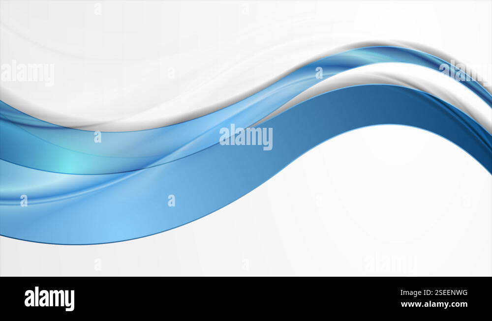 Blue abstract glossy waves corporate motion background Stock Video ...