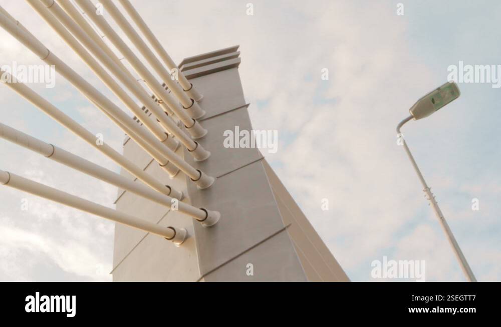 cable-stayed bridge pylon fastening architecture engineering Stock ...