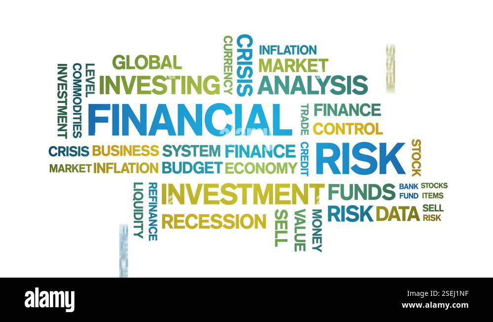 4k Financial Risk Animated Tag Word Cloud,Text design Animation ...