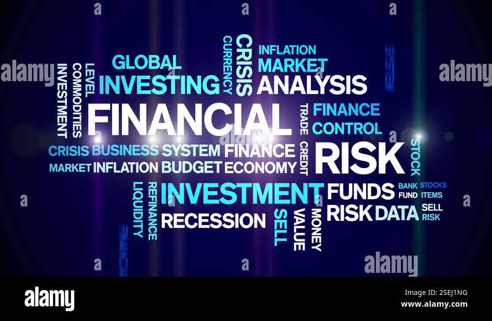 4k Financial Risk Animated Tag Word Cloud,Text design Animation ...