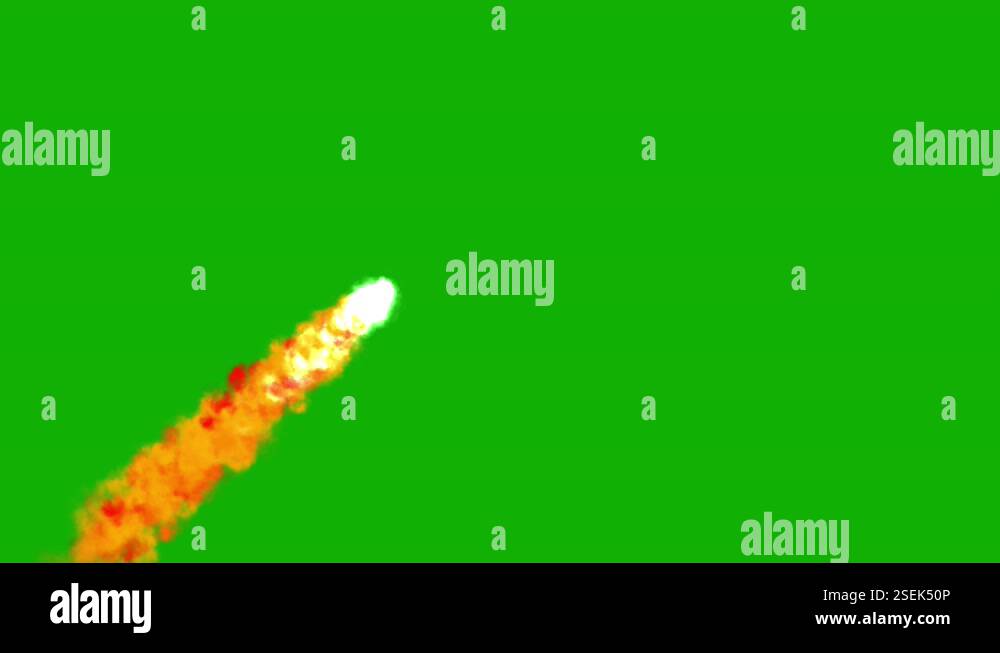 Rocket fire stream green screen motion graphics Stock Video Footage - Alamy