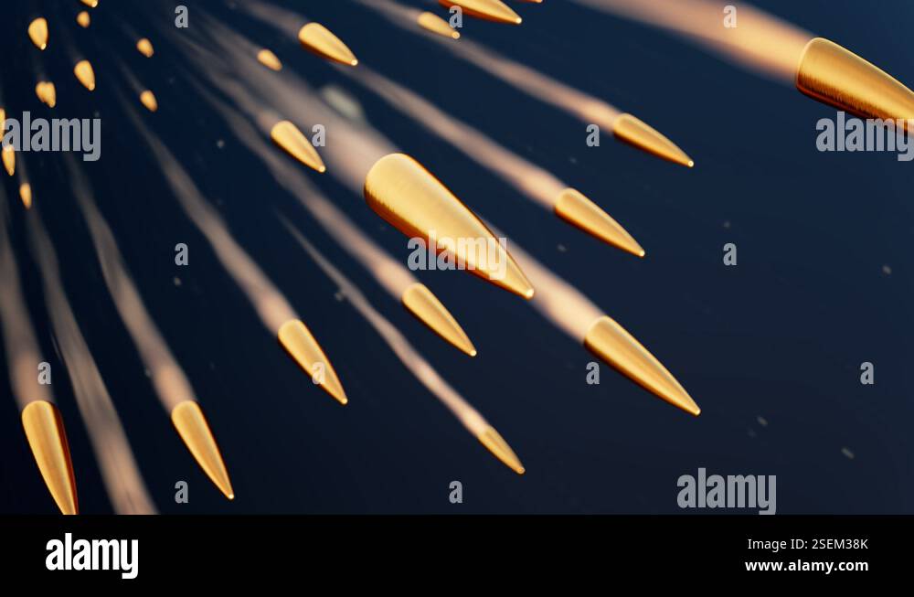 Flying bullets with smoke effect. Realistic bullets shots with smoke ...